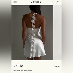 MESHKI Otillie Rose Halter Mini Dress